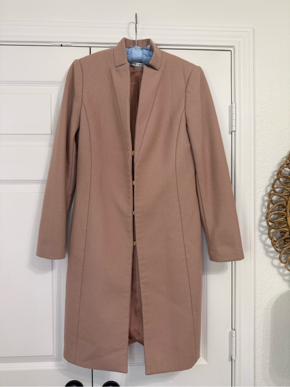 ALICE + OLIVIA Rose Wool Mid-Length Jacket (Size S)